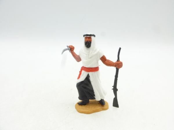 Timpo Toys Arab on foot with dagger + rifle, white