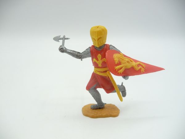 Timpo Toys Knight with battleaxe, red/yellow