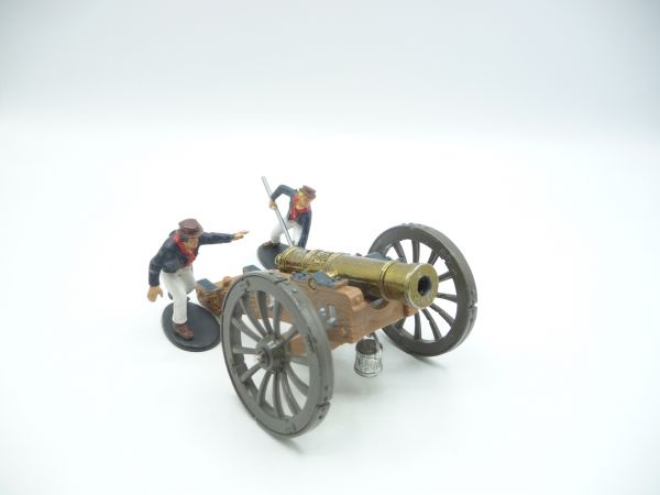 Britains Swoppets Cannon / ship gun with 2-man crew - great figures