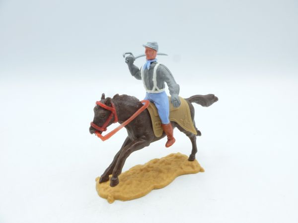 Timpo Toys Südstaatler 2. Version zu Pferd, mit Säbel ausholend