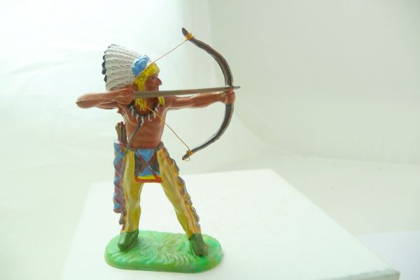 Elastolin 7 cm Indianer stehend mit Bogen, Nr. 6829 - sehr guter Zustand