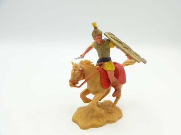 Timpo Toys Römer reitend, gelb, mit Kurzschwert seitlich - tolles Pferd