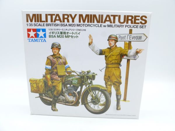 TAMIYA 1:35 British BSA M20 Motorcycle + Military Police Set, Nr. 35316