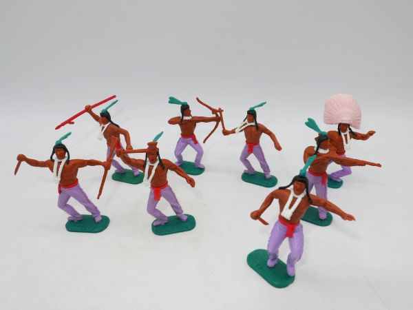 Timpo Toys Set of Indians 2nd version standing (8 figures)