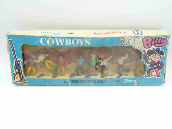 Plasty Billy: Cowboys (8 Figuren) - in Blisterbox, Figuren neu