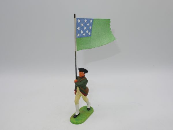 Elastolin 7 cm American Militia: Flag bearer on march, No. 9136