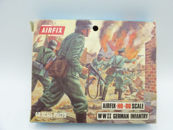 Airfix 1:72 German Infantry, No. S 598 - orig. packaging, loose, complete, box marked