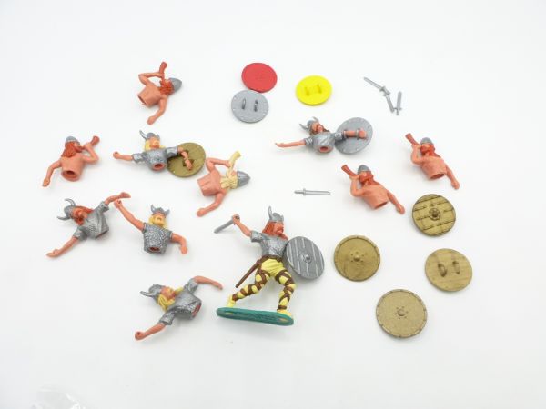 Timpo Toys Ersatzteilkonvolut Wikinger - teils inkomplett und/oder beschädigt