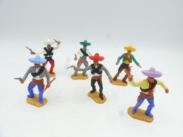 Timpo Toys Set of Mexicans on foot (6 figures)