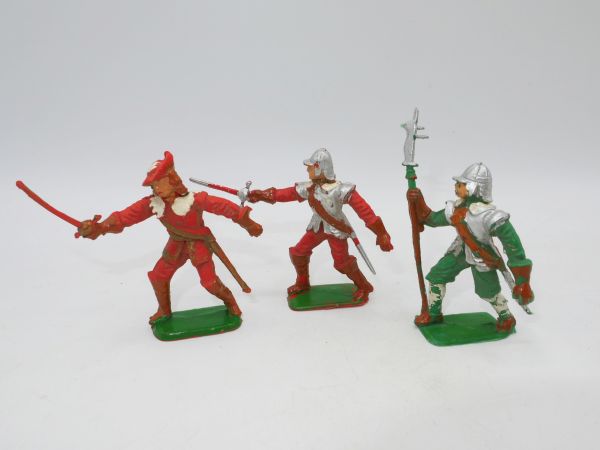 Cherilea Toys 3 Musketeers - rare, undamaged, nothing glued