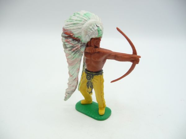 Timpo Toys Indianer 1. Version, Bogenschütze, kurzer Federschmuck