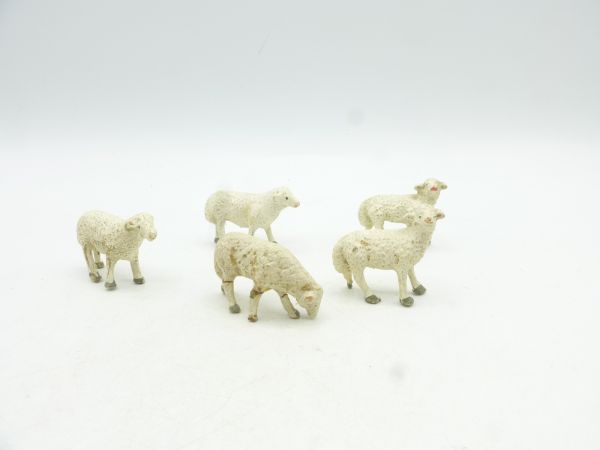 Elastolin Masse Miniaturserie: Gruppe Schafe - bespielt