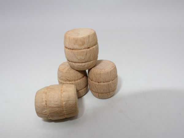 Elastolin 4 wooden barrels, suitable for the 4 cm series