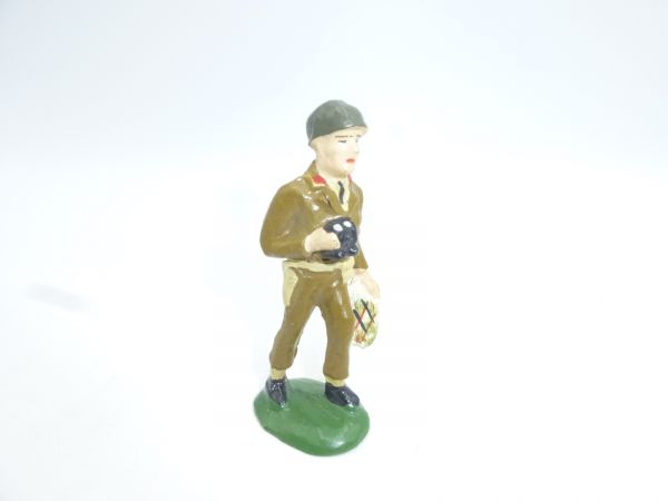 Soldat mit Fernglas + Karte (gut passend zu Lineol Figuren)