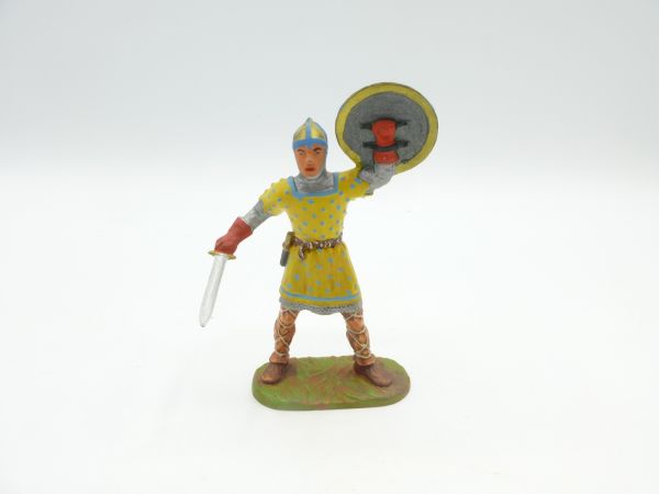 Modification 7 cm Norman with sword, round shield up - great painting