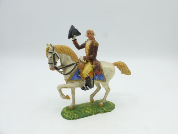 Elastolin 7 cm Regiment Washington: Officer on horseback, No. 9130 - rare