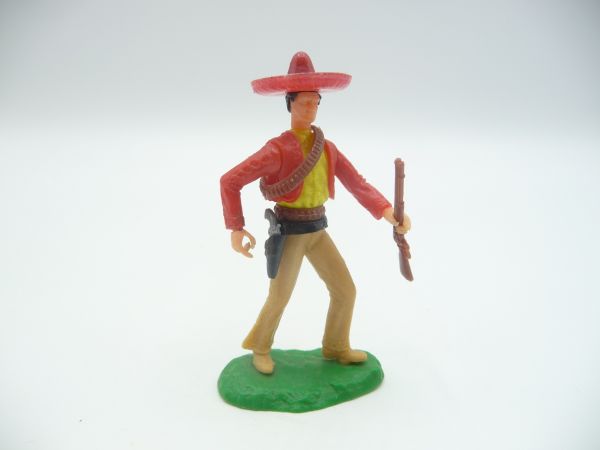 Elastolin 5,4 cm Mexikaner stehend mit Pistole + Gewehr
