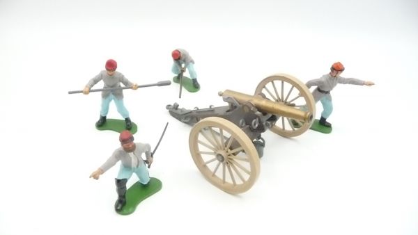Britains Swoppets Civil War Cannon with Confederate Army Crew