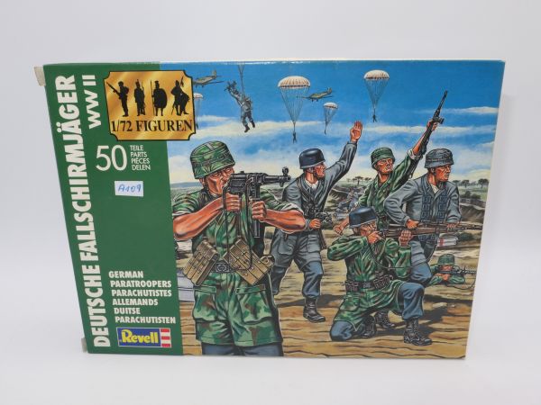 Revell 1:72 German Paratroopers, No. 2500 - orig. packaging, on cast