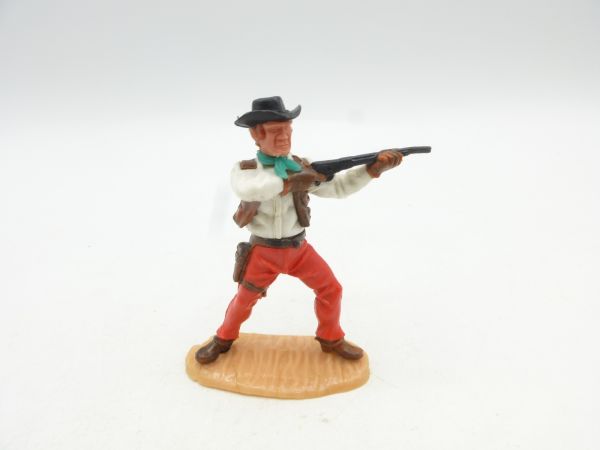 Timpo Toys Cowboy 4. Version stehend schießend, rote Hose