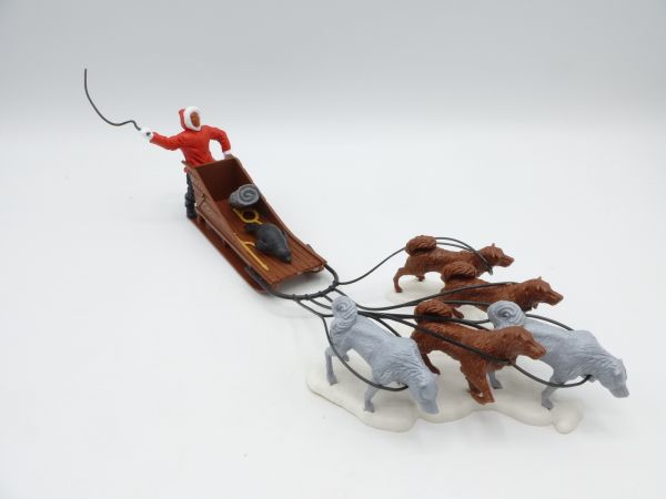 Timpo Toys Hundeschlitten - Top-Zustand (schwarze Peitsche nicht Timpo)