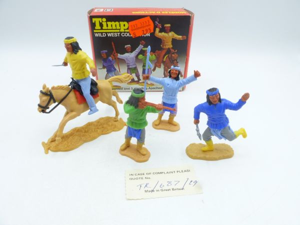 Timpo Toys Minibox mit 4 Apachen, Nr. 723 - Figuren unbespielt