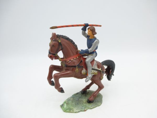 Starlux Knight on horseback, throwing spear - great early version