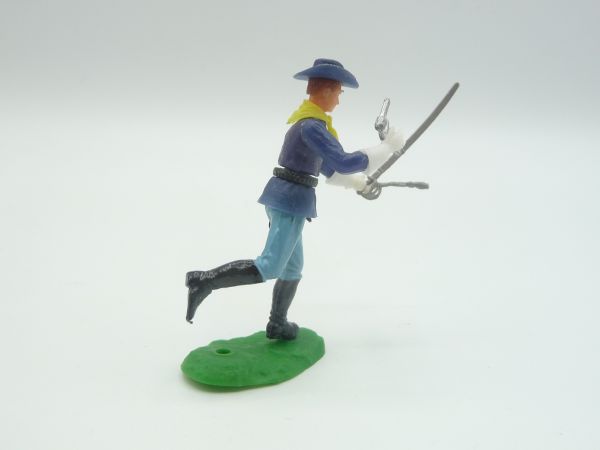 Elastolin 5,4 cm Union Army soldiers running with sabre + pistol