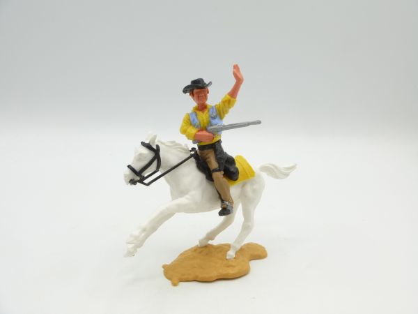 Timpo Toys Sheriff 4. Version zu Pferd (gelb/hellblau)