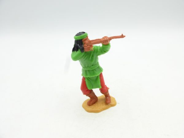 Timpo Toys Apache stehend, neongrün, schießend, Hose rot