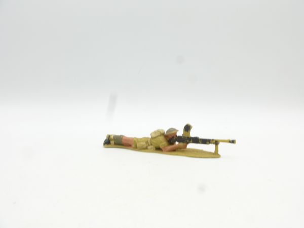 Timpo Toys 8th Army, soldier lying with heavy gun