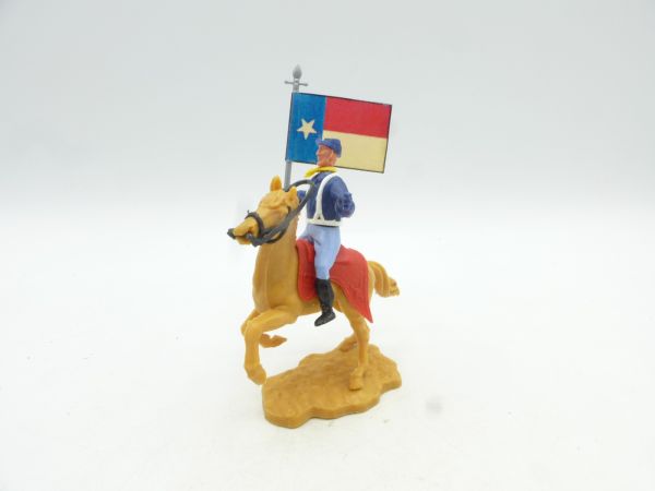 Timpo Toys Union Army Soldier 2nd version riding with great flag