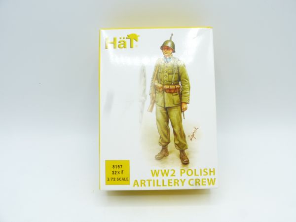 HäT 1:72 WW II Polish Artillery Crew, No. 8157 - orig. packaging, on cast
