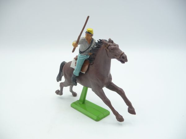 Britains Deetail Confederate Army soldier on horseback, rifle high