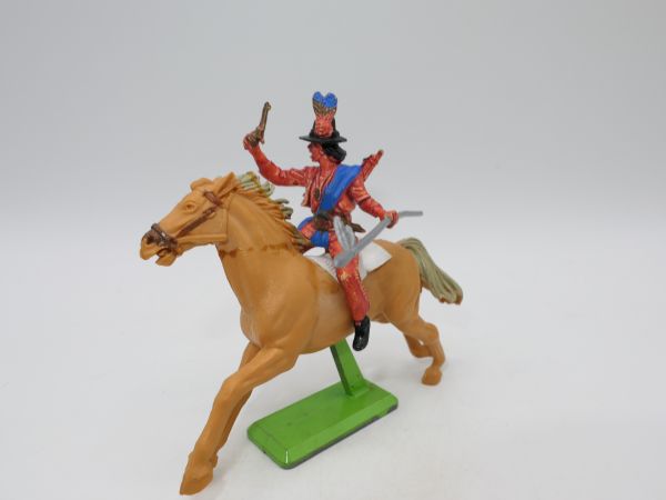 Britains Deetail Apache riding with spear + pistol