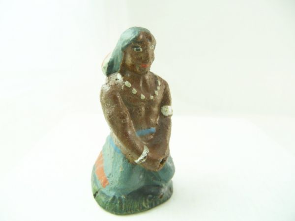 Fröha Indian kneeling, frying fish - good condition, not complete