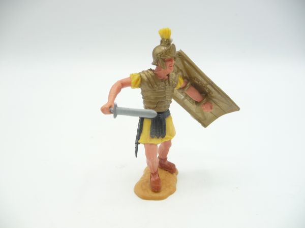 Timpo Toys Römer stehend, gelb mit Kurzschwert - Schlaufen ok