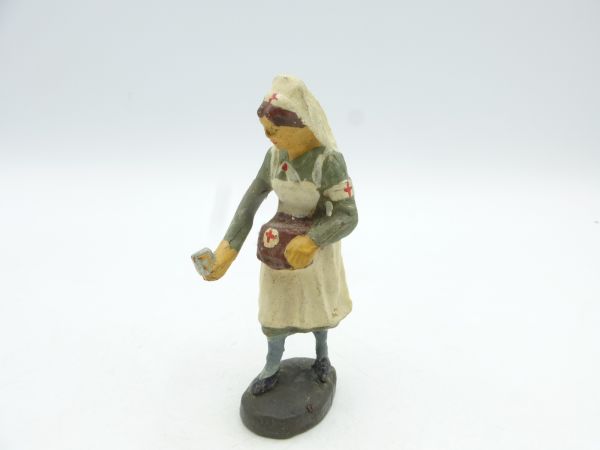 Elastolin compound Nurse standing with cup - good condition