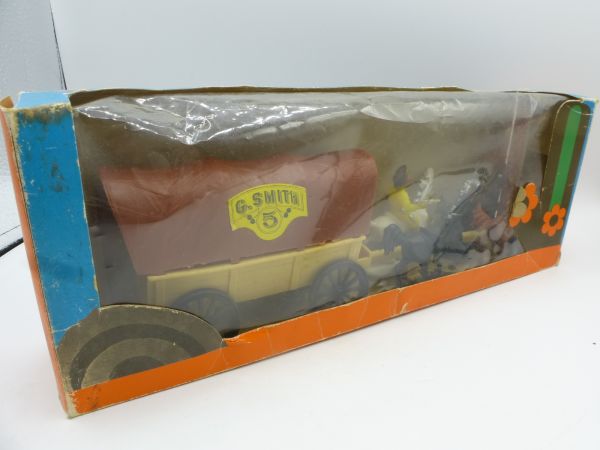 Jean Präriewagen Rolling Camp - OVP (frühe Box), Box mit Lagerspuren