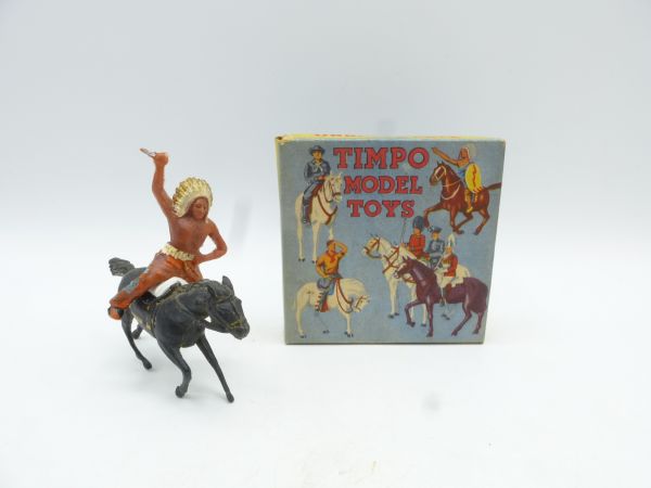 Timpo Toys Indianer reitend 1. Version mit Messer - selten