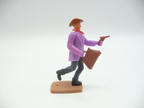 Plasty Gentleman laufend mit Pistole + Geldtasche