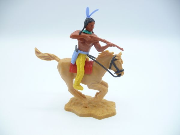Timpo Toys Indianer 3. Version reitend, Gewehr schießend