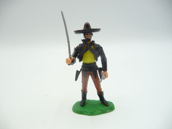 Elastolin 5,4 cm Mexican modification: with sabre + pistol - great detail work