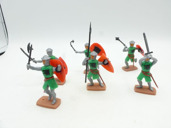 Plasty Wolf knight on foot (6 figures) - nice group