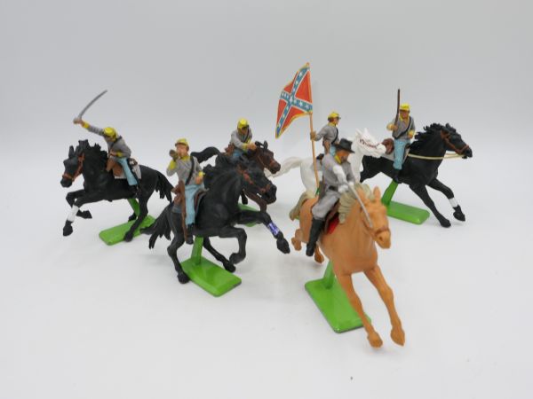 Britains Deetail Set of Southerners riding (6 figures) - partly rare horses