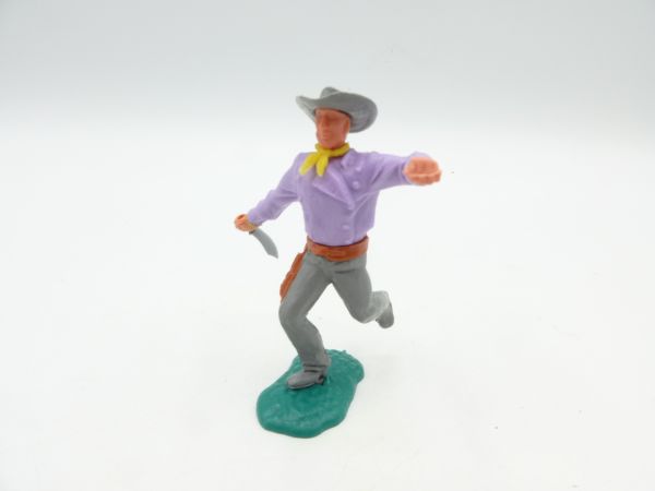 Timpo Toys Cowboy 2. Version laufend mit Messer - seltenes Unterteil