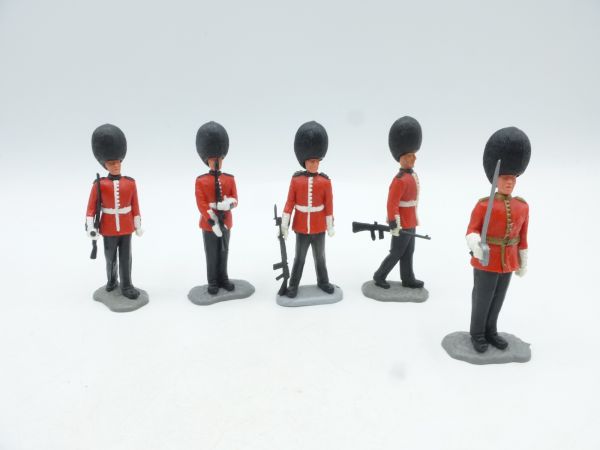Timpo Toys Guardsmen (1 officer, 4 soldiers in different postures)