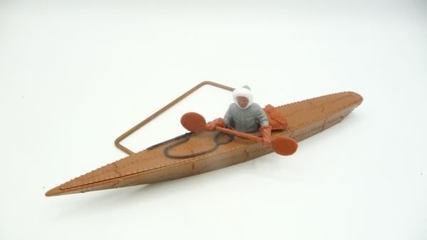 Timpo Toys Eskimo kayak (brown) with grey driver