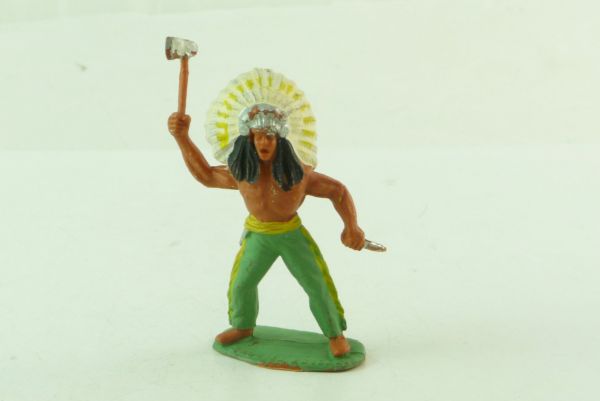 Timpo Toys Indianer stehend mit Tomahawk und Messer, 2. Version