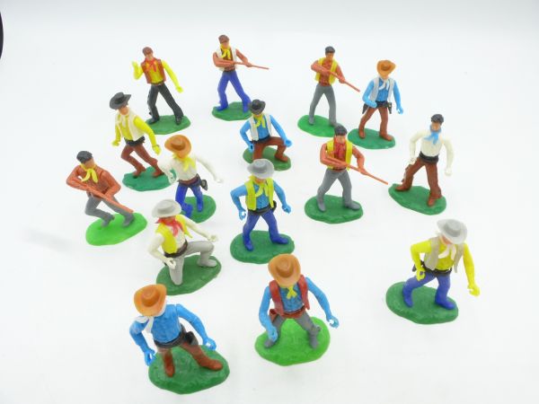 Elastolin 5,4 cm 15 cowboys, standing (without weapons)
